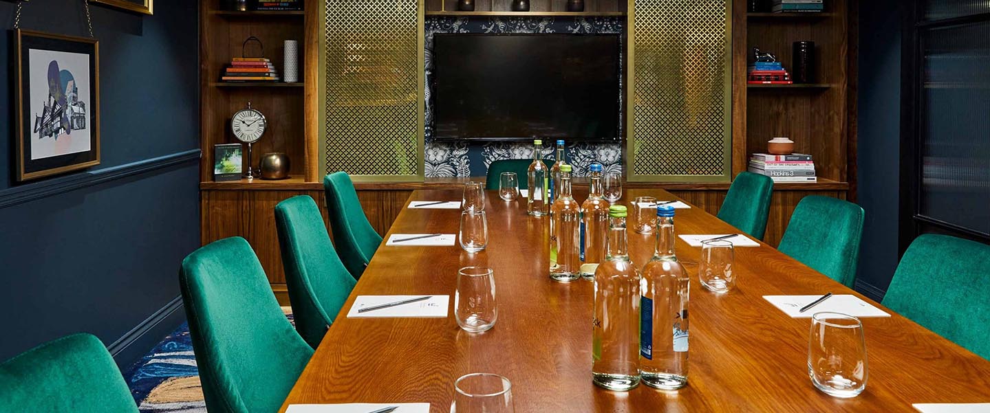 Board room with long table